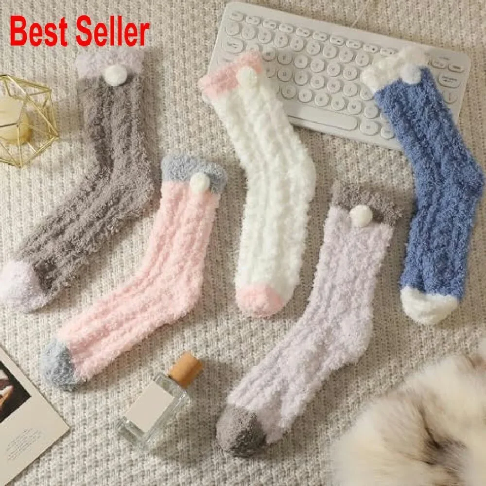 Super Soft Cozy Fuzzy Socks Winter Warm Plush Lounge Wear One Size